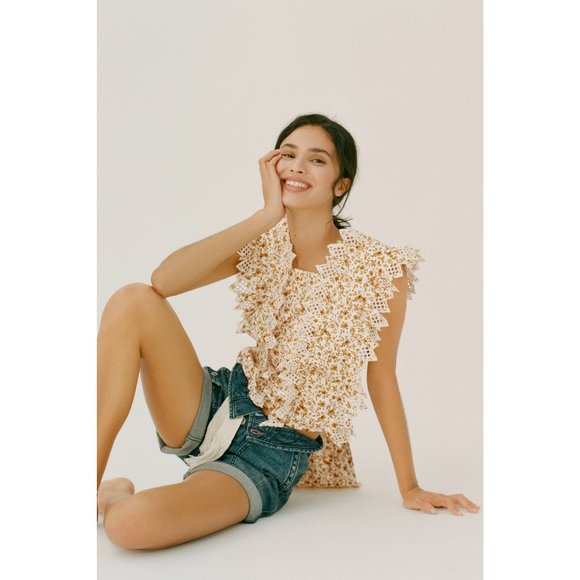 Anthropologie Blue Tassel Trina Bow Blouse - Picture 7 of 12